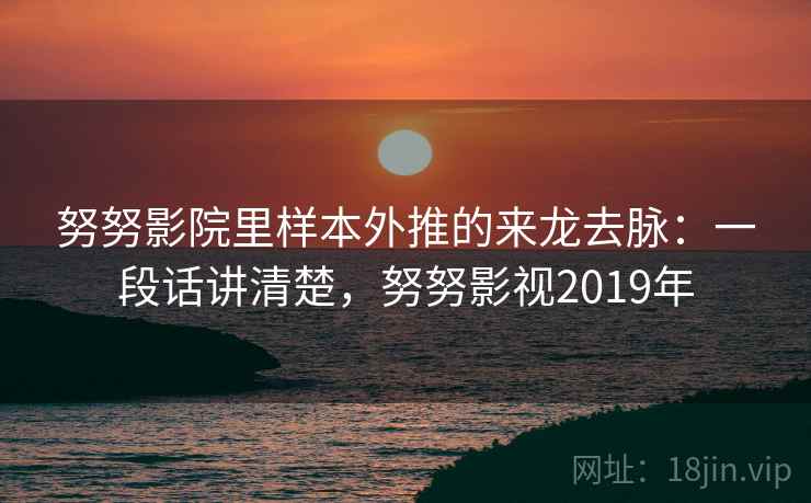 努努影院里样本外推的来龙去脉：一段话讲清楚，努努影视2019年