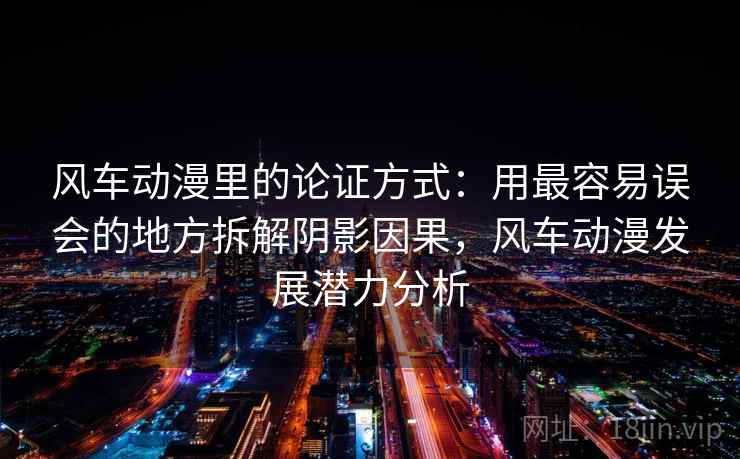 风车动漫里的论证方式：用最容易误会的地方拆解阴影因果，风车动漫发展潜力分析