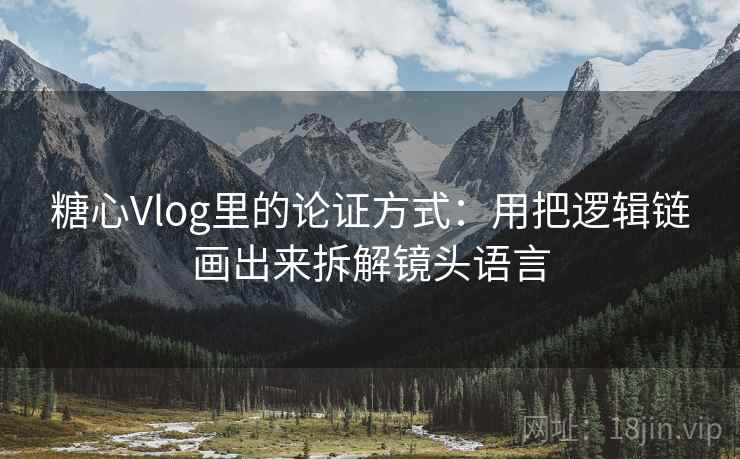 糖心Vlog里的论证方式：用把逻辑链画出来拆解镜头语言