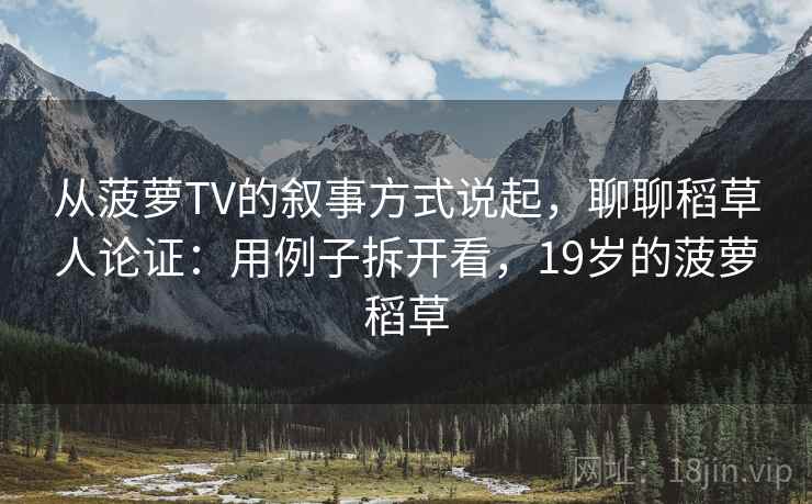 从菠萝TV的叙事方式说起，聊聊稻草人论证：用例子拆开看，19岁的菠萝稻草