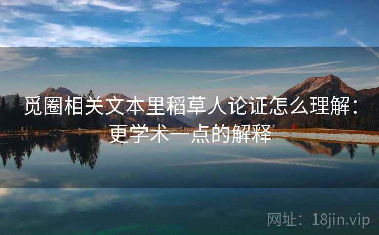 觅圈相关文本里稻草人论证怎么理解：更学术一点的解释